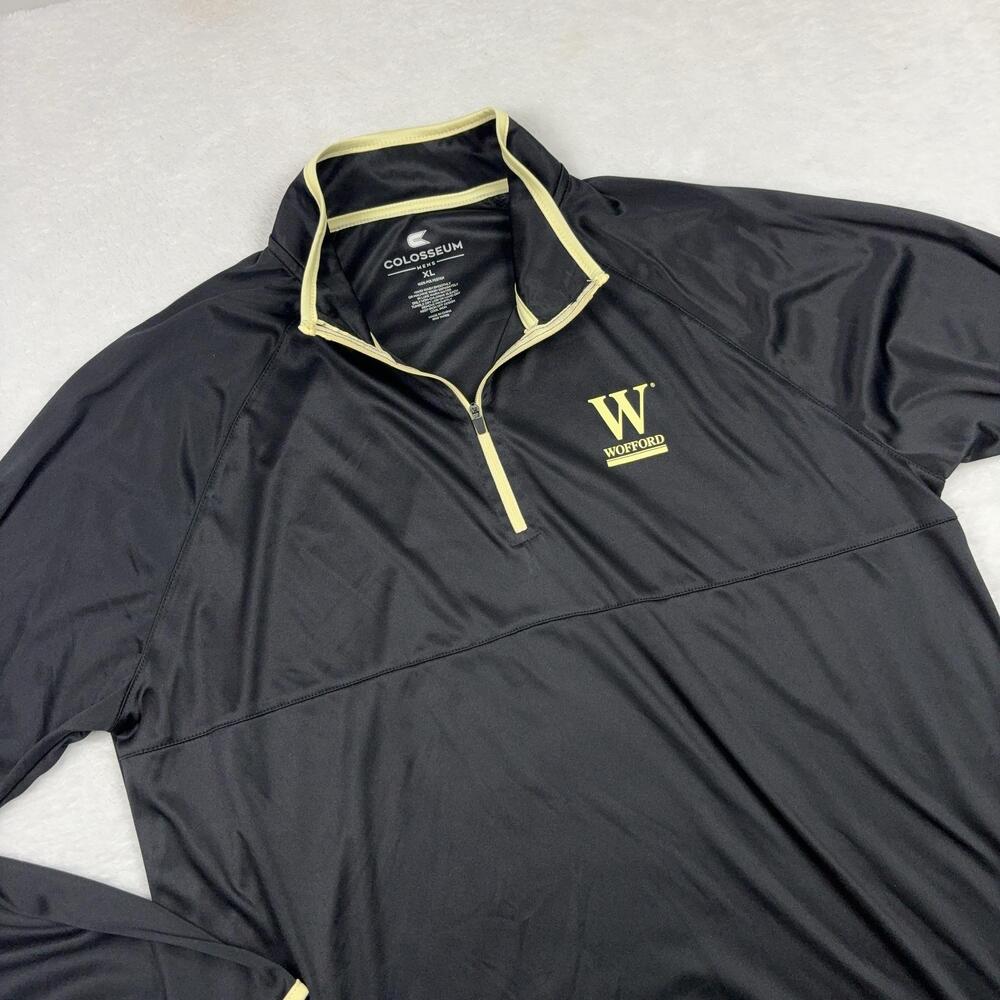 Wofford Shirt Mens XL Black NCAA Football Colosseum Quarter-Zip Pullover